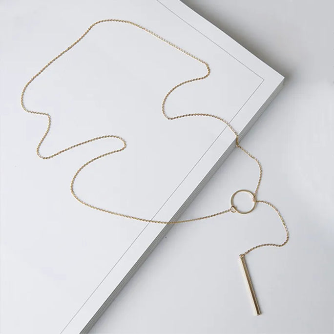 Minimalist Round Pendant Necklace